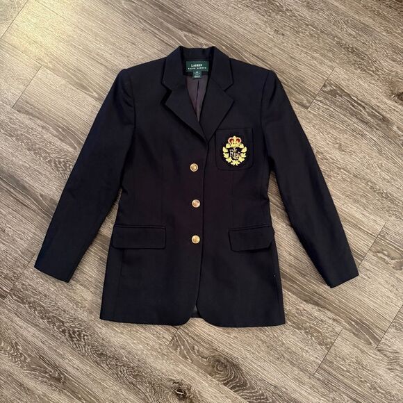 Lauren Ralph Lauren Jackets & Blazers - Lauren Ralph Lauren Vintage Emblem Dark Navy Blazer